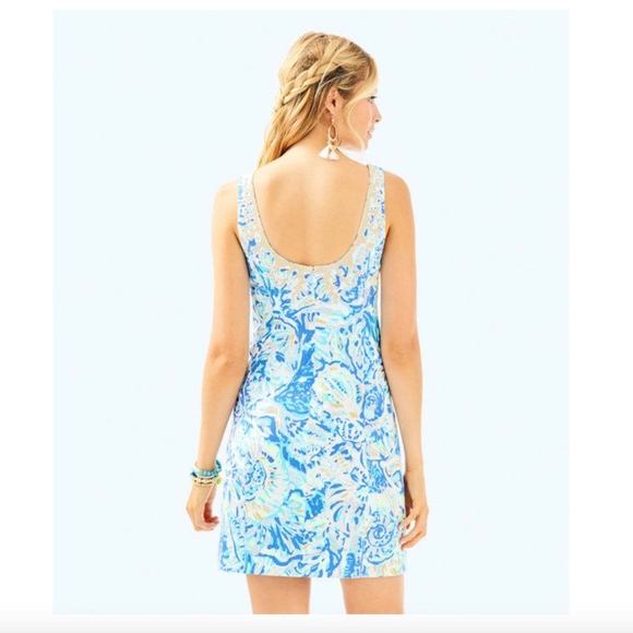 🆕Lilly Pulitzer "Gabby Shift" Salty Seas - Picture 4 of 4